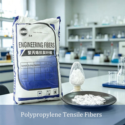 Industrial polypropylene tensile fiber for construction